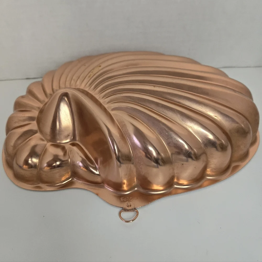 Vintage Copper Nautilus Sea Shell Shaped Baking And Jello Mold 6 Cup Capacity